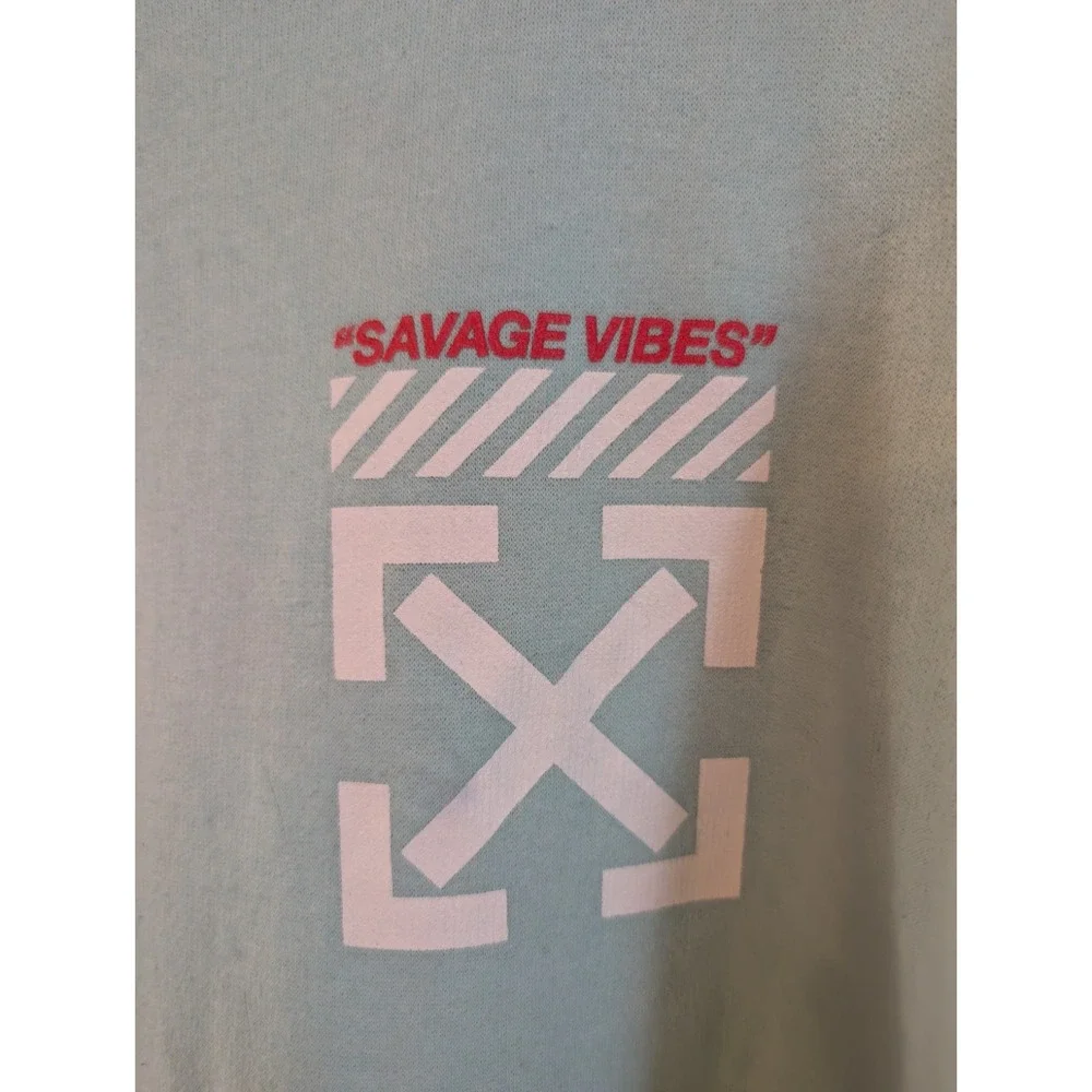 FRESH LAUNDRY XL SAVAGE VIBES‎ MEN MEDIUM SWEATSHIRT HOODIE COTTON PULLOVER TEAL
